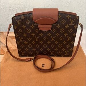 *SOLD* LOUIS VUITTON Courcelles Monogram Shoulder Bag, briefcase, crossbody